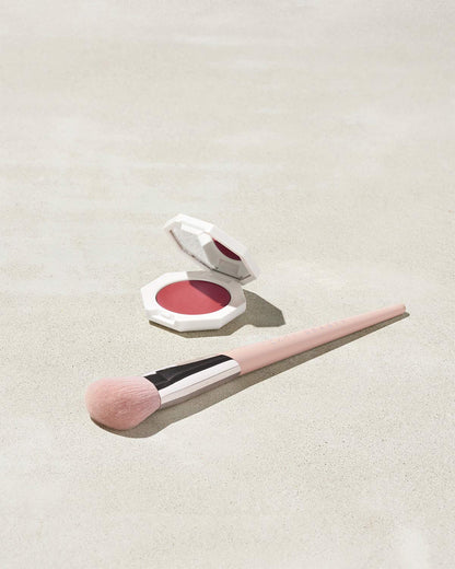Cheeks Out Freestyle Cream Blush shown in shade Summertime Wine with Face Shaping Brush 125